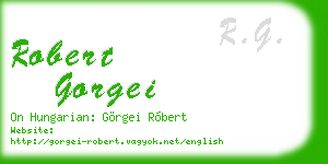 robert gorgei business card